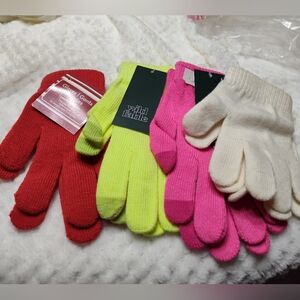 Bag of Bright Stretch Gloves Red pink neon yellow NWT